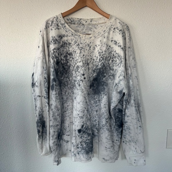 lululemon Perfectly Oversized Long Sleeve Crew Pullover Sweater XL Marble Dye